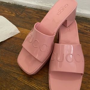 GUCCI Women’s Platform Block Heel Slide Sandal